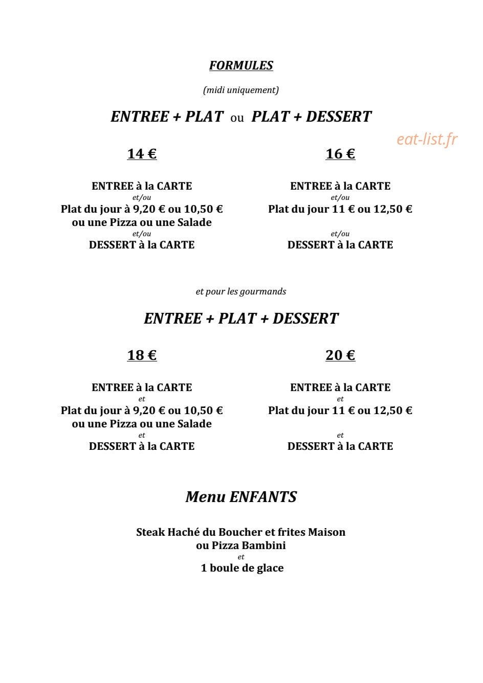 Le Café Adjacent — carte page 2