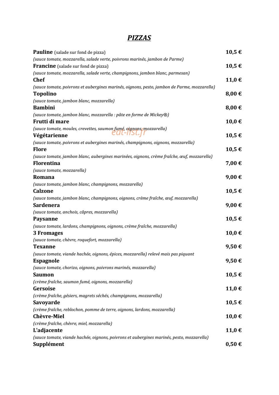 Le Café Adjacent — carte page 4