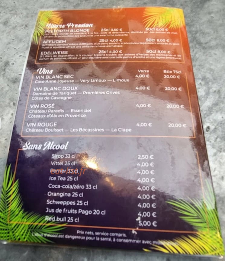 Le Caribe — carte page 1