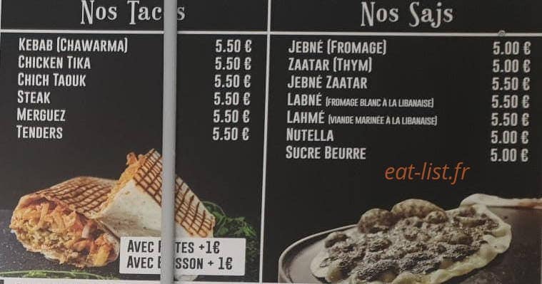 Le chahrazad — carte page 3