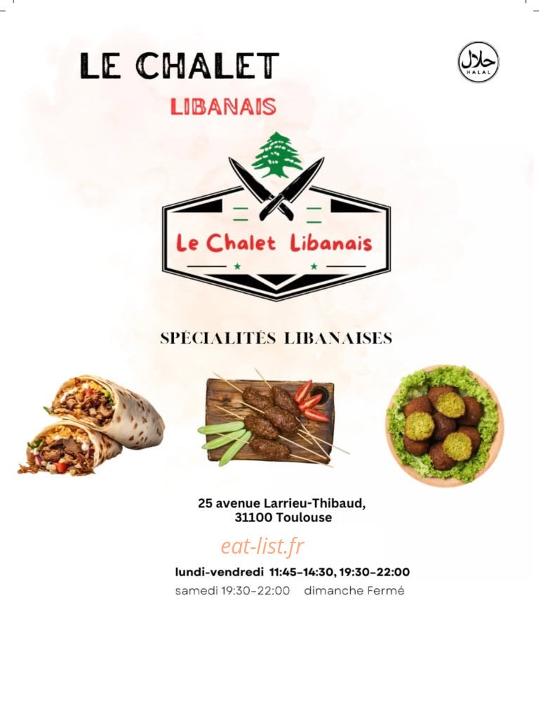 Le Chalet Libanais — carte page 1