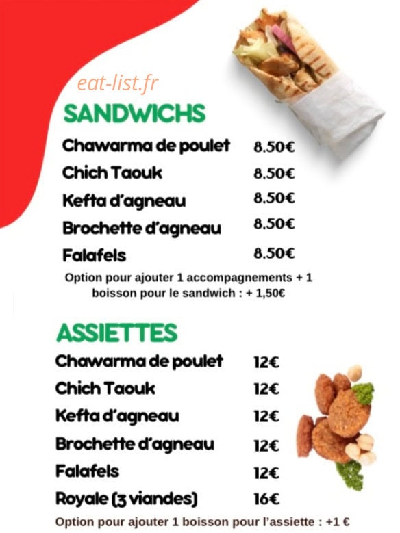 Le Chalet Libanais — carte page 2
