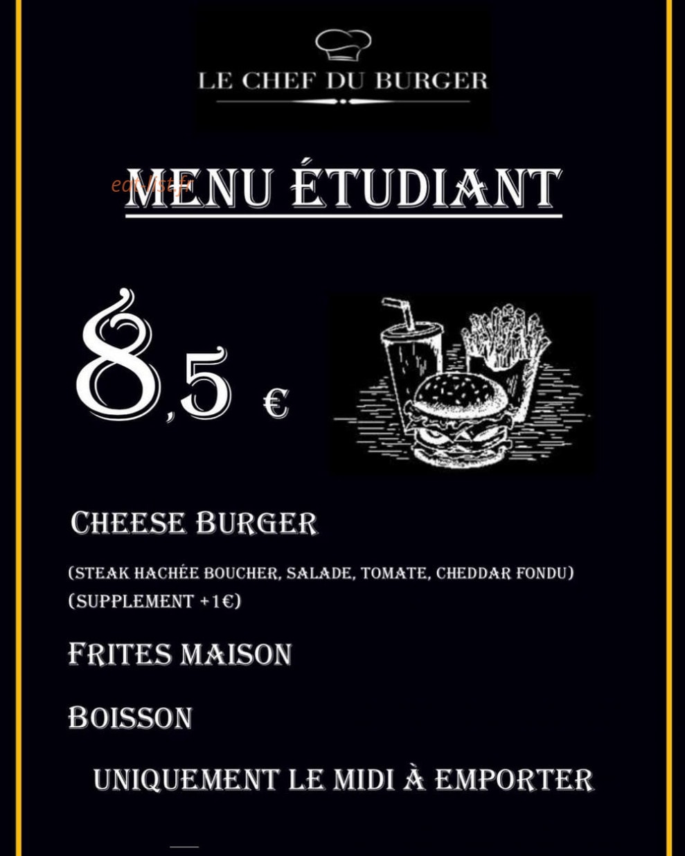 Le chef du burger — carte page 2