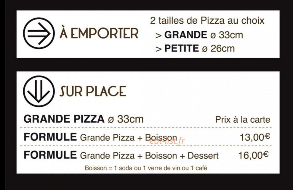 Le comptoir à Pizzas — carte page 5