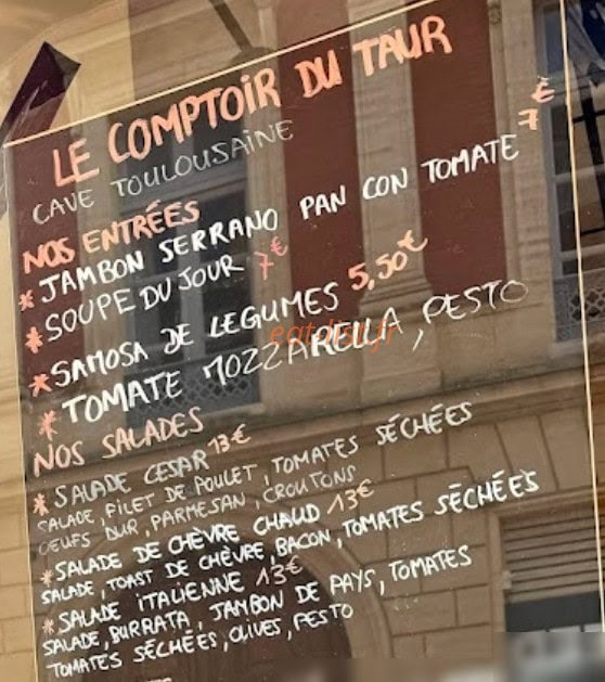 Le Comptoir du Taur — carte page 1