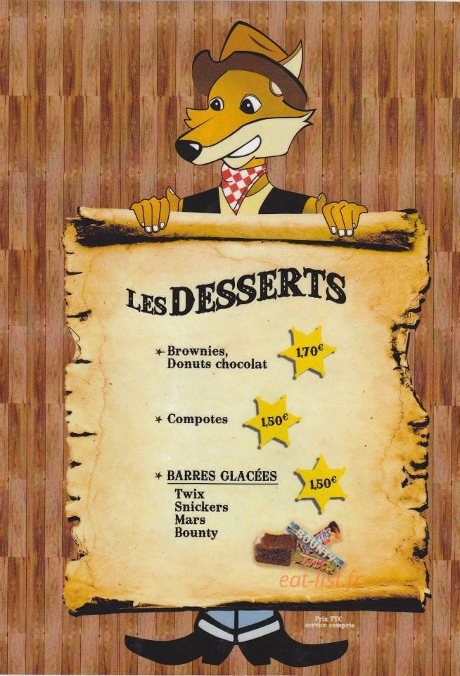 Le Coyote Burgers — carte page 12
