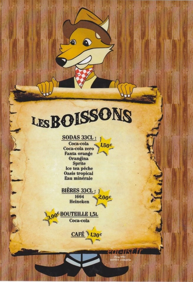Le Coyote Burgers — carte page 11