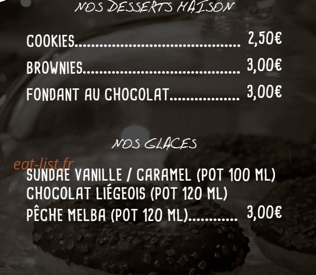 Le Coyote Burgers — carte page 5