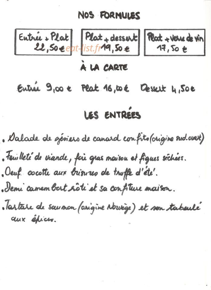 Le Cri de la Truffe — carte page 1