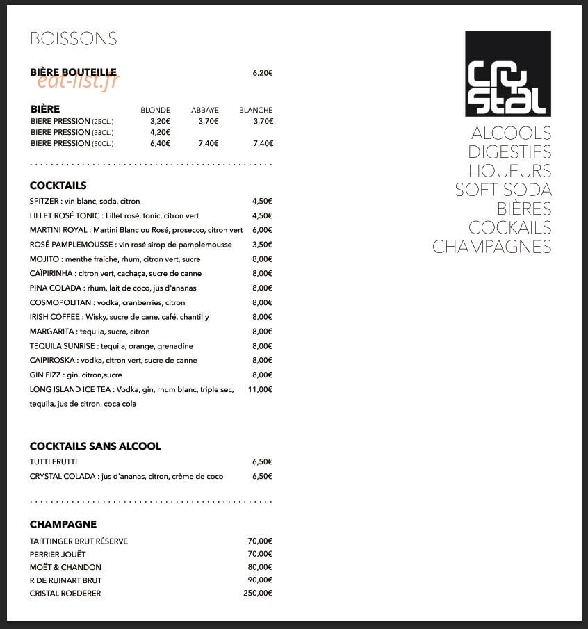 Le Crystal — carte page 3