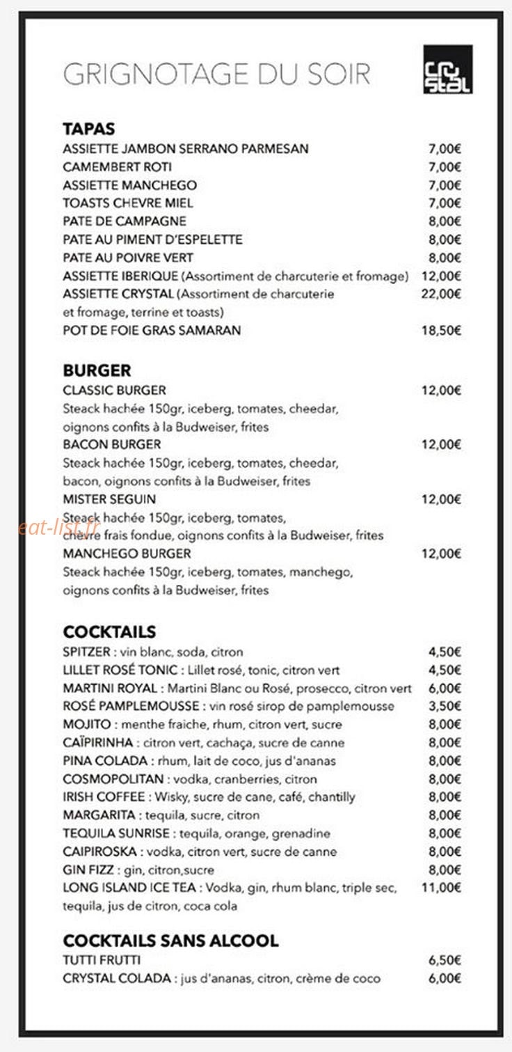 Le Crystal — carte page 2