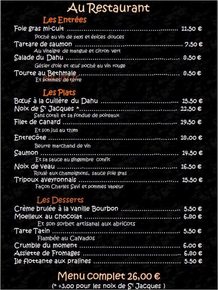 Le Dahu — carte page 1
