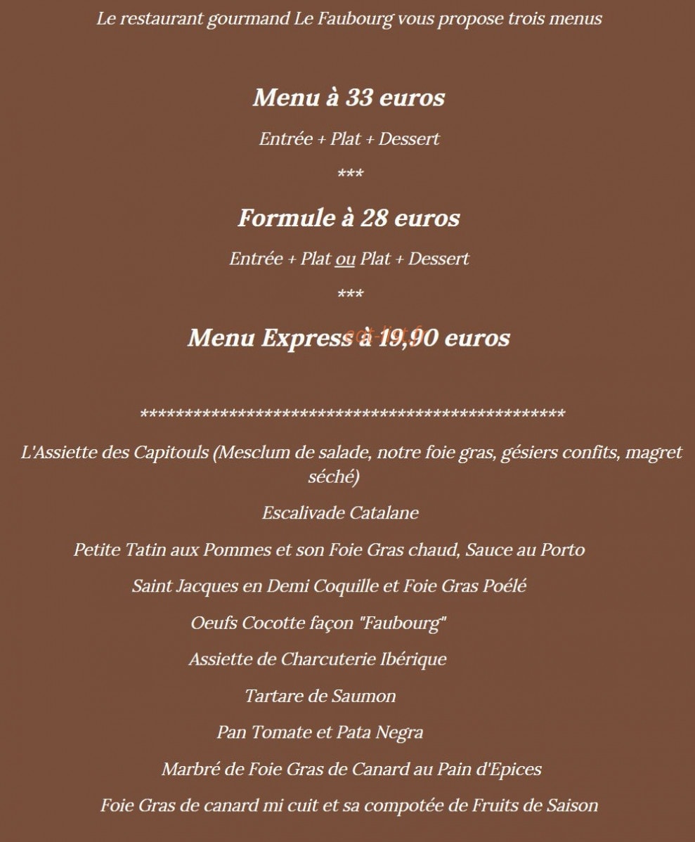Le Faubourg — carte page 1
