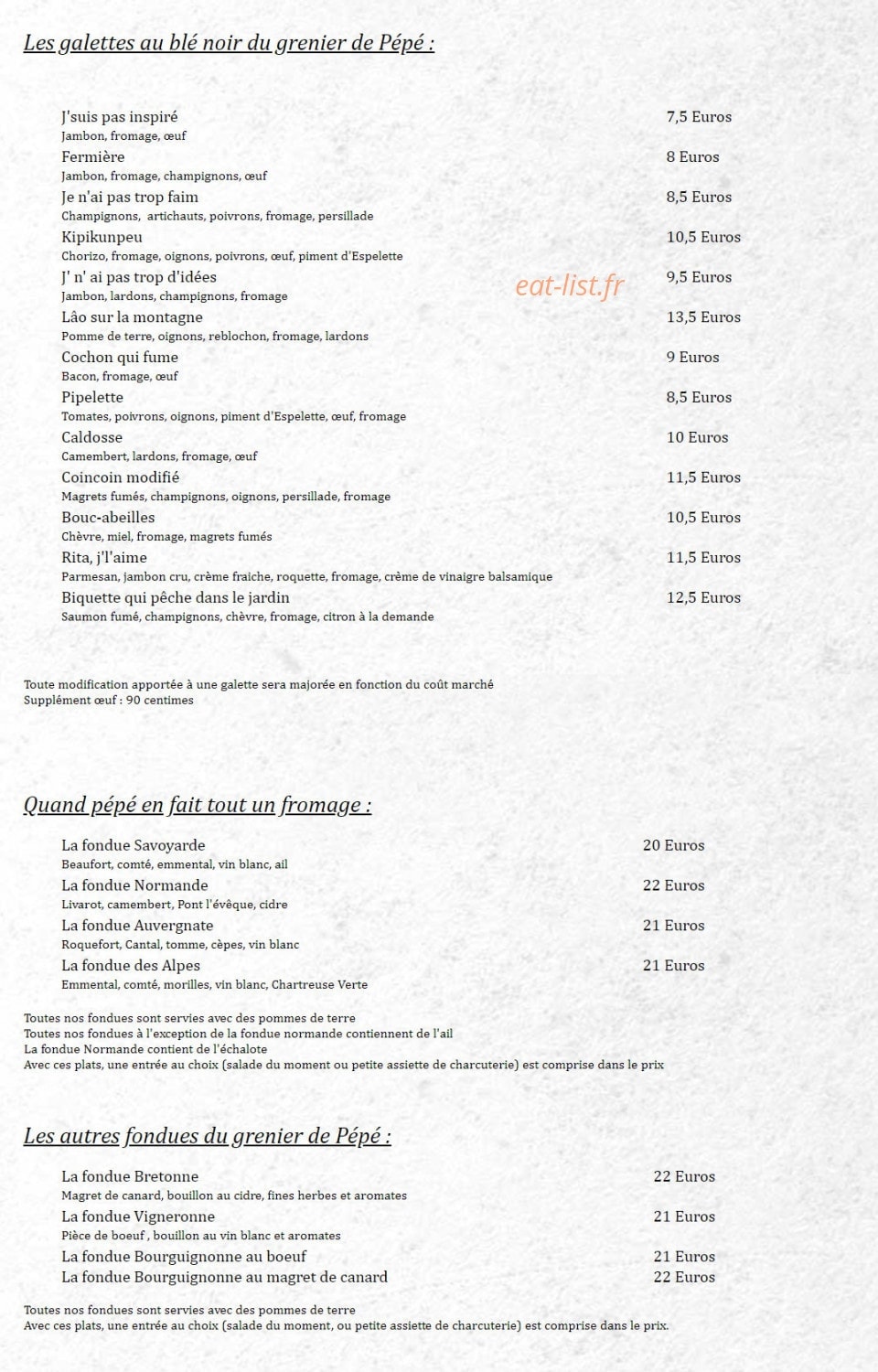 Le grenier de Pépé — carte page 1