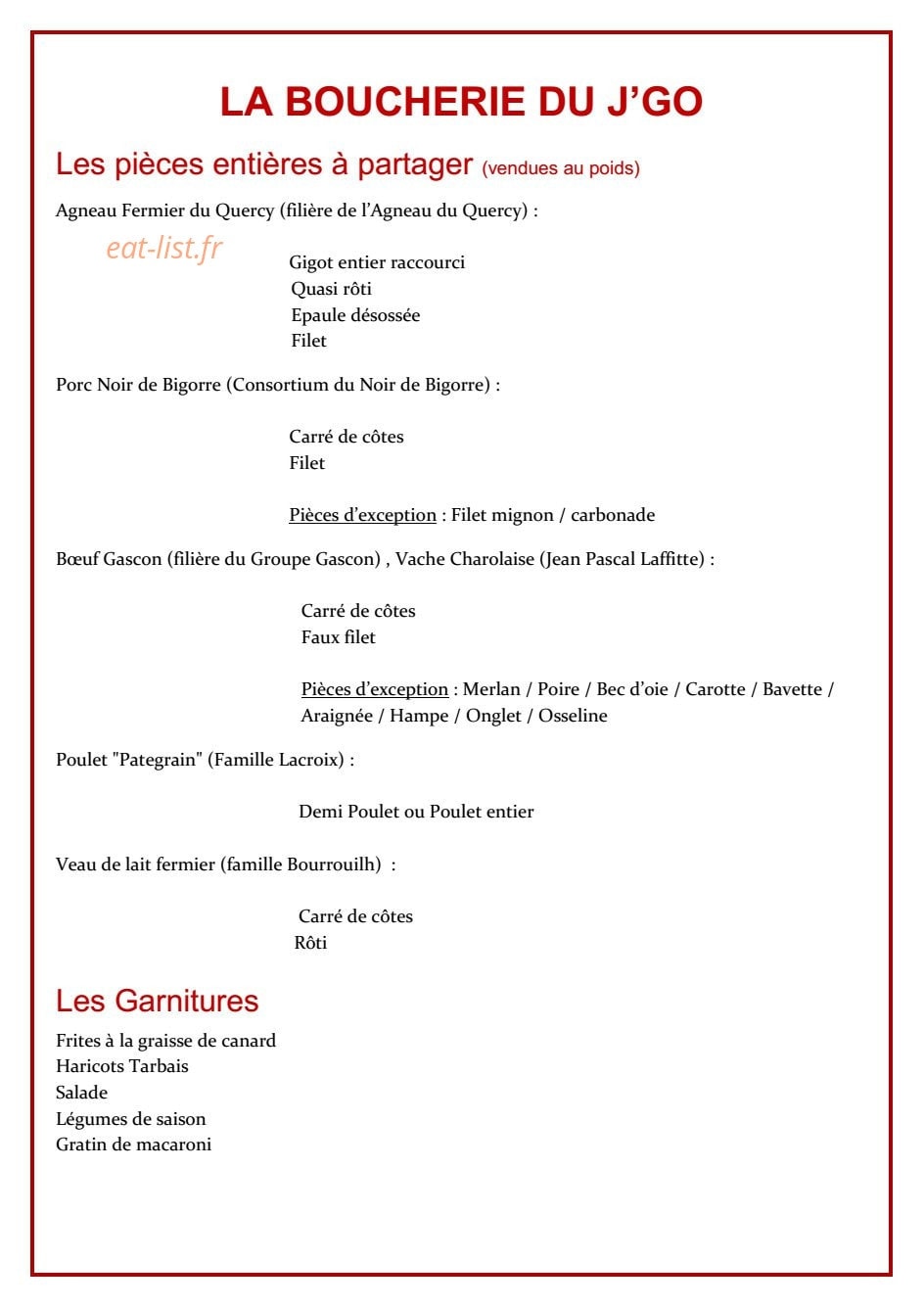 Le J'Go — carte page 3