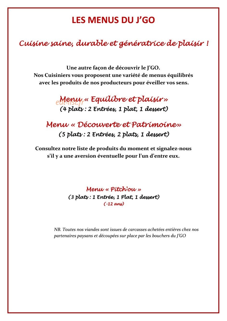 Le J'Go — carte page 4
