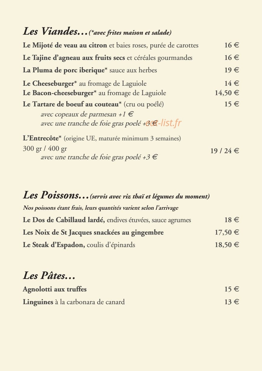 Le Lusso — carte page 2