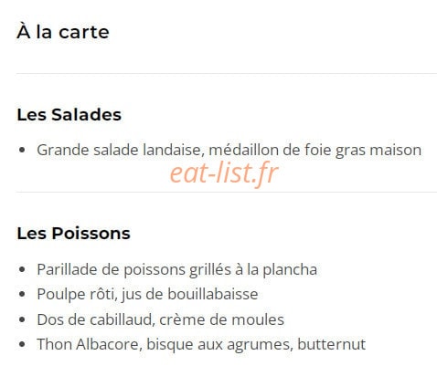 Le Magret — carte page 2
