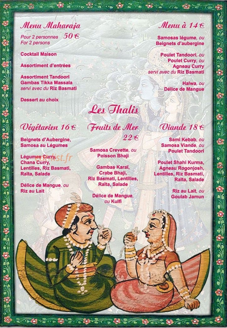 Le Maharaja — carte page 6