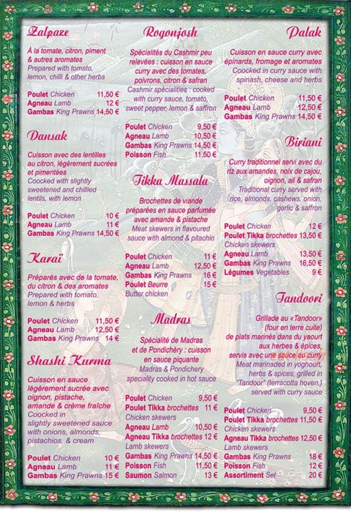 Le Maharaja — carte page 3