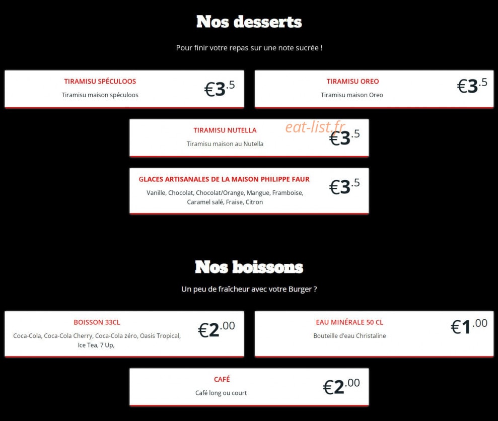 Le Malabar Burger — carte page 3