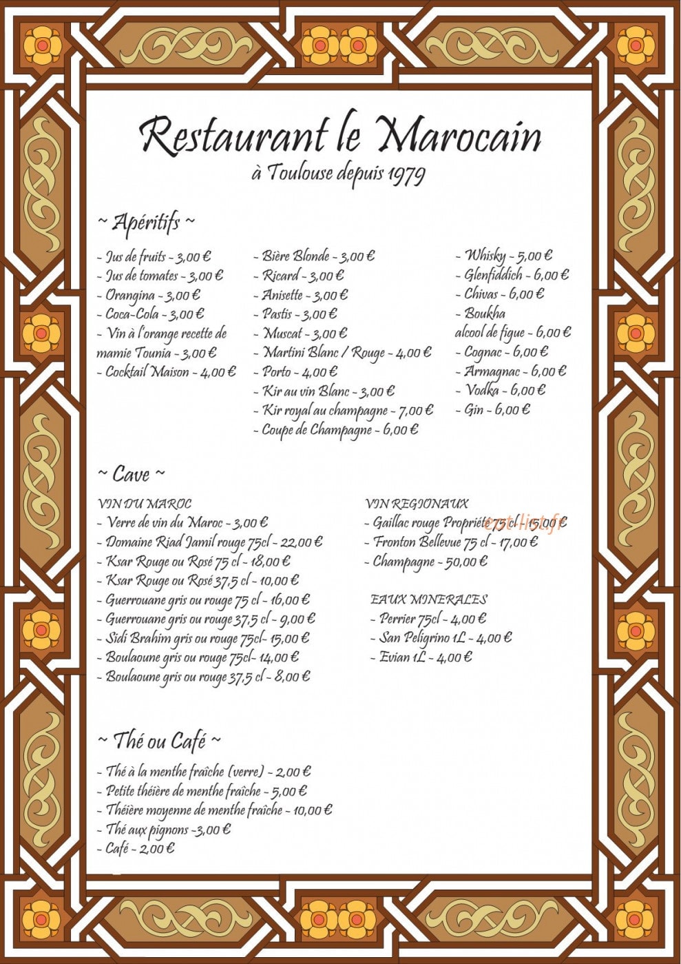 Le Marocain — carte page 4