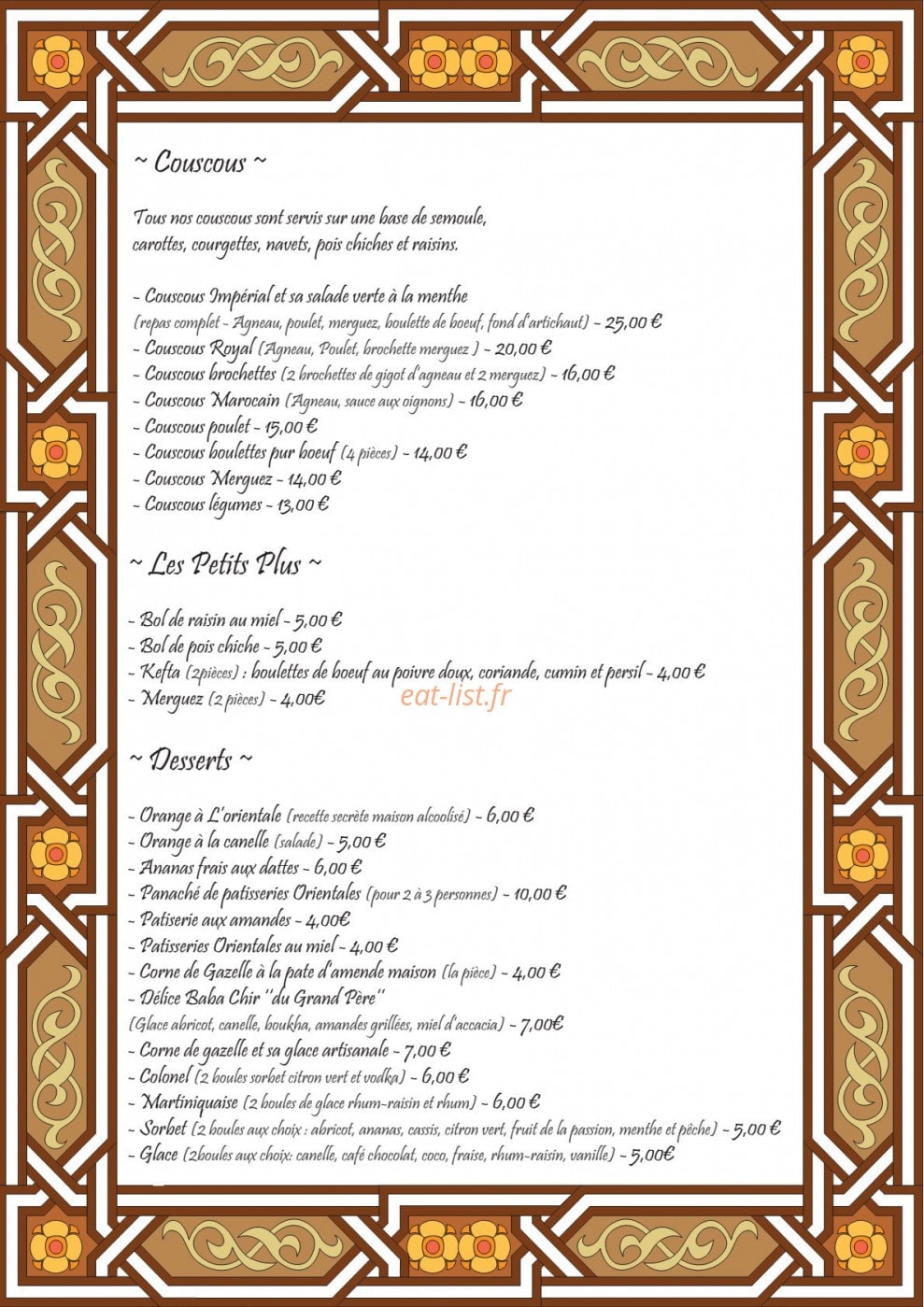 Le Marocain — carte page 3