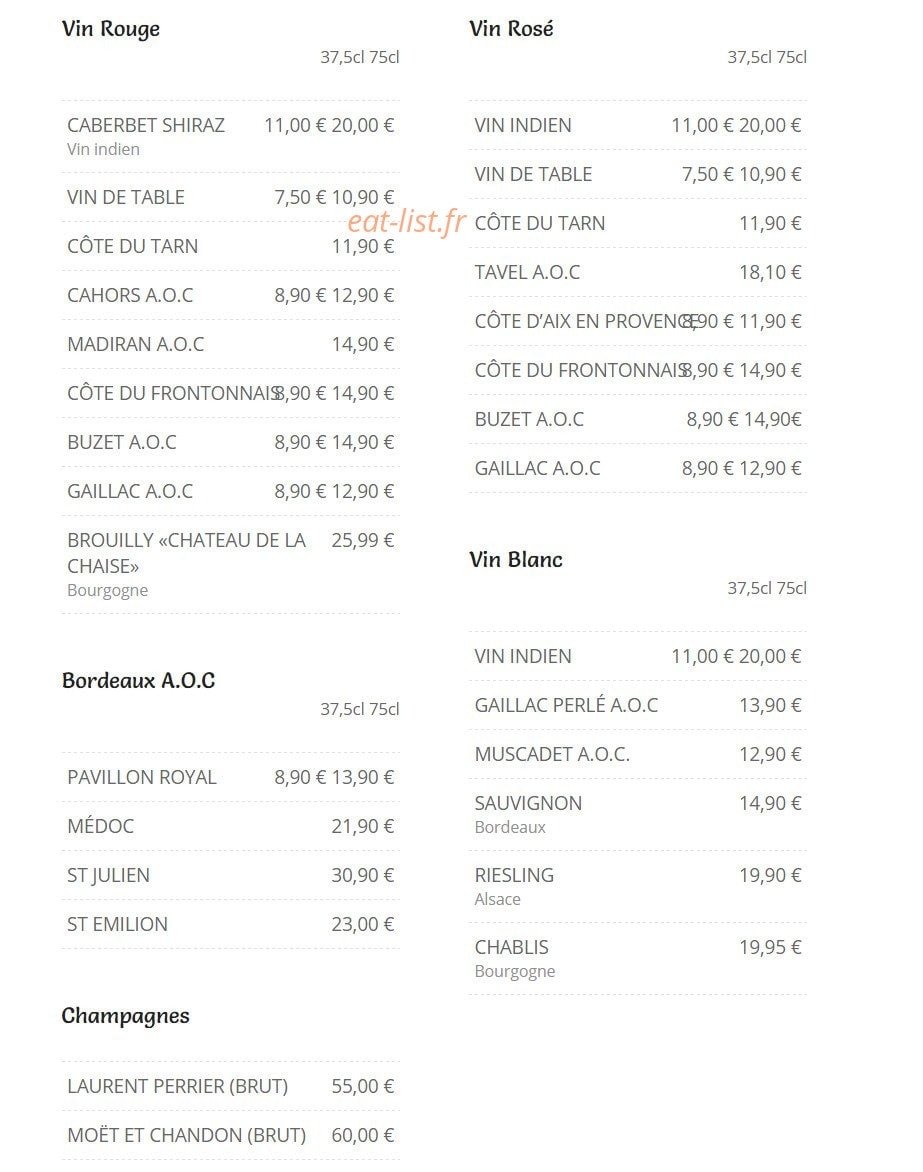 Le Namasté — carte page 8
