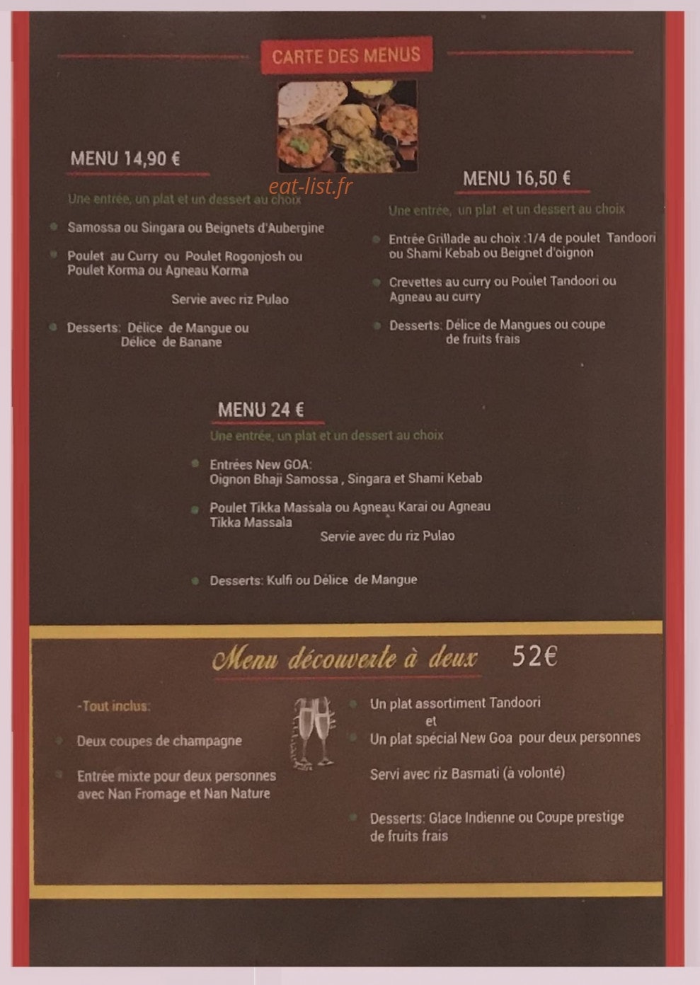 Le New Goa — carte page 5