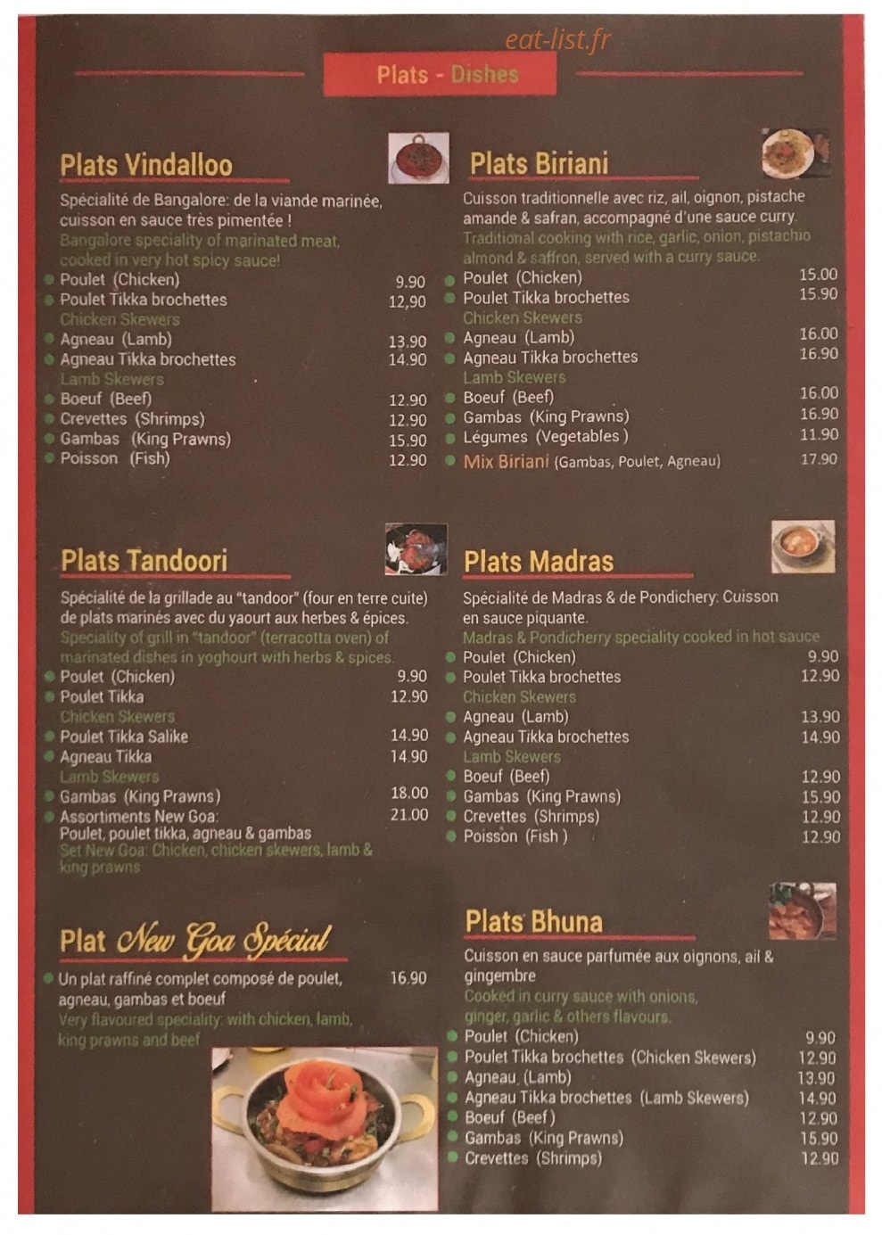 Le New Goa — carte page 3