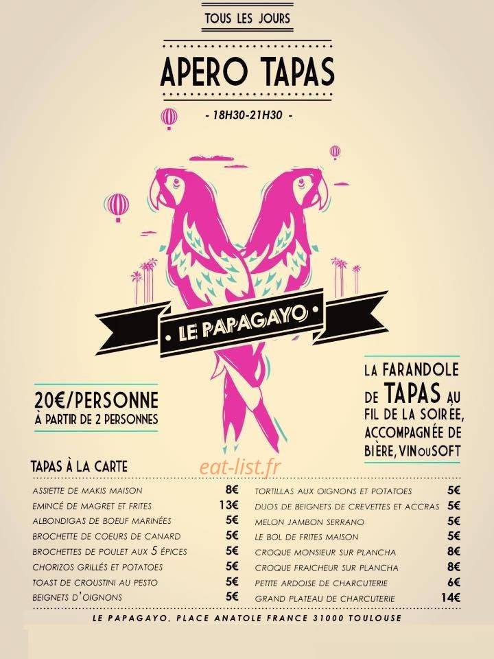 Le Papagayo — carte page 1