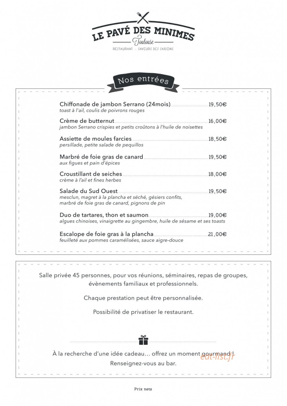 Le pavé des minimes — carte page 1