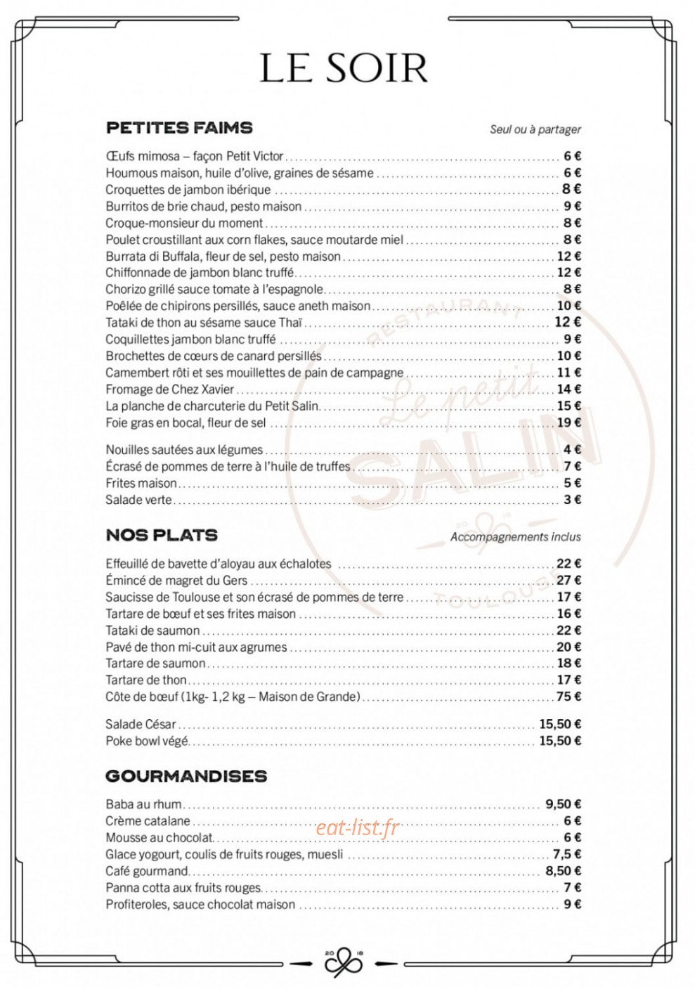 Le Petit Salin — carte page 8