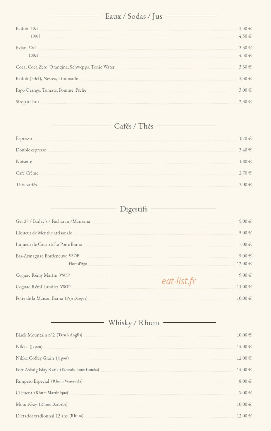 Le Petit San Seb — carte page 6