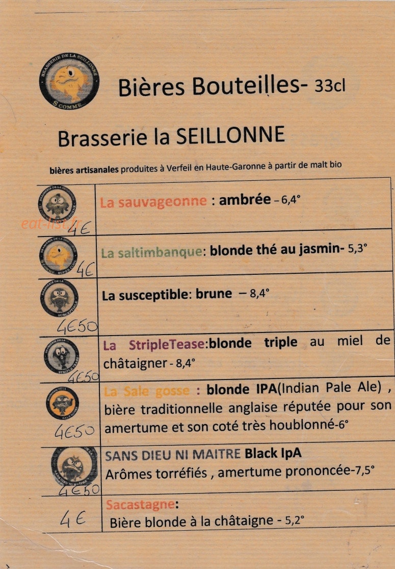 Le Petit Voisin — carte page 4