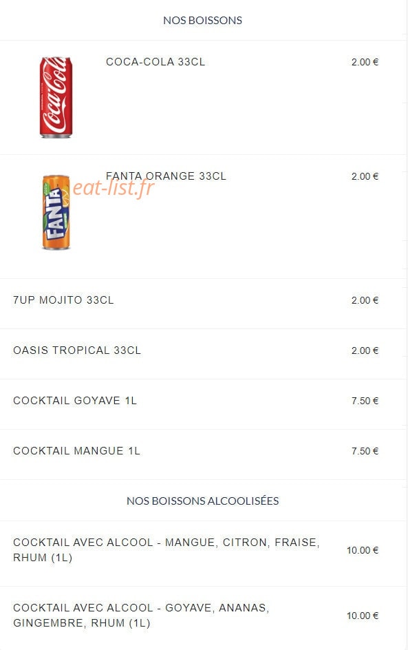 Le Plantain Gourmand — carte page 4