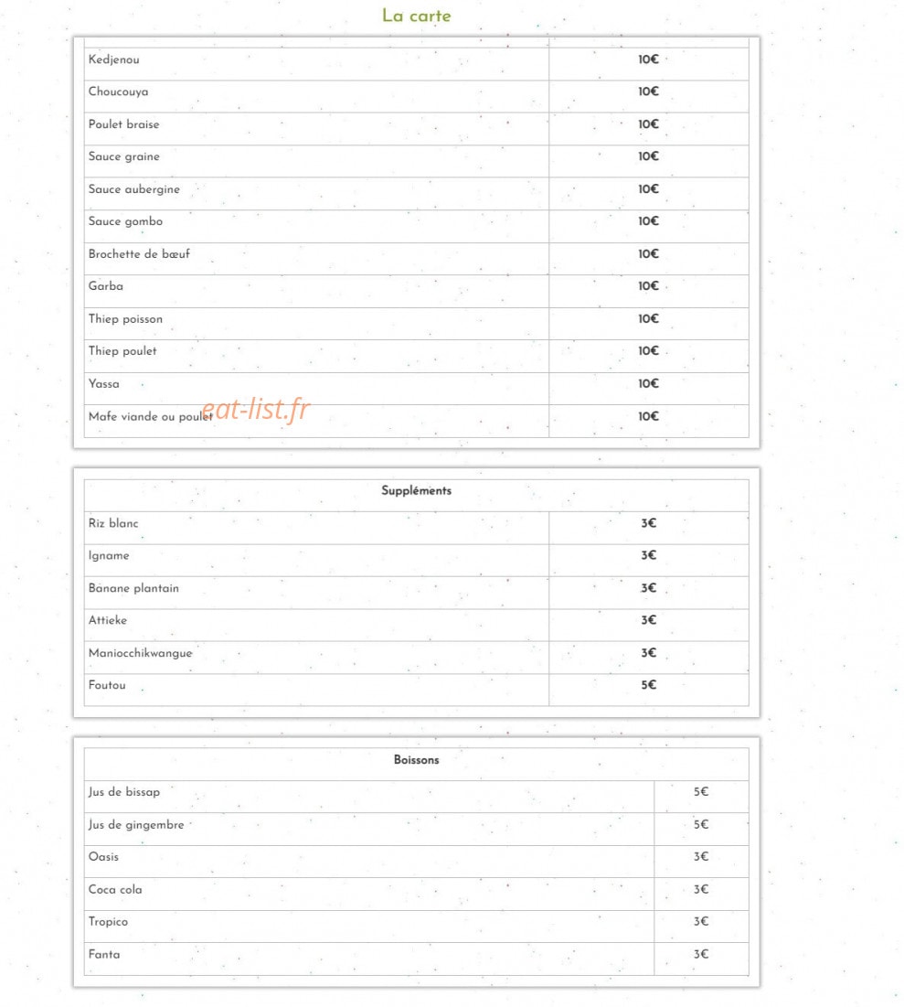 Le Prado — carte page 1