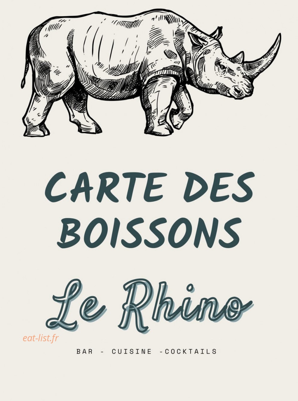 Le Rhino — carte page 1