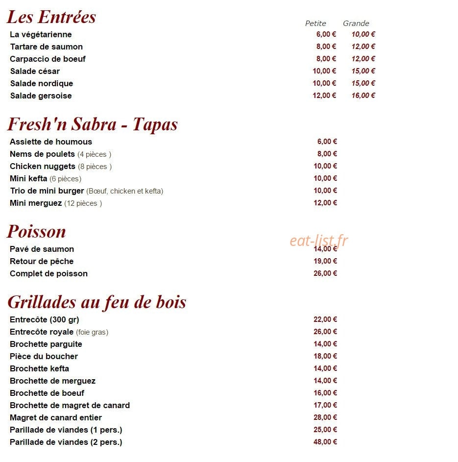 Le Sabra — carte page 1