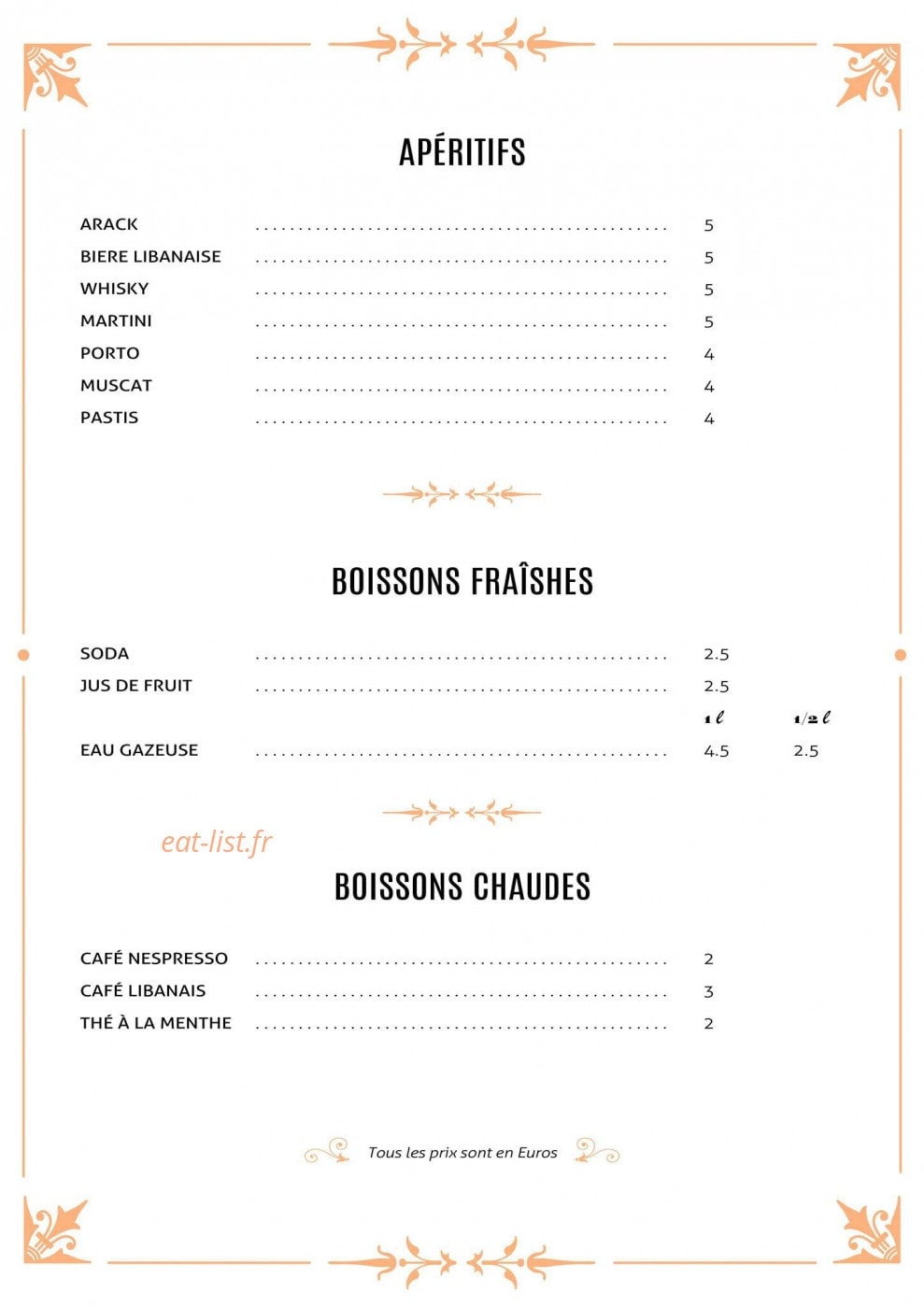 Le Sémiramis — carte page 8
