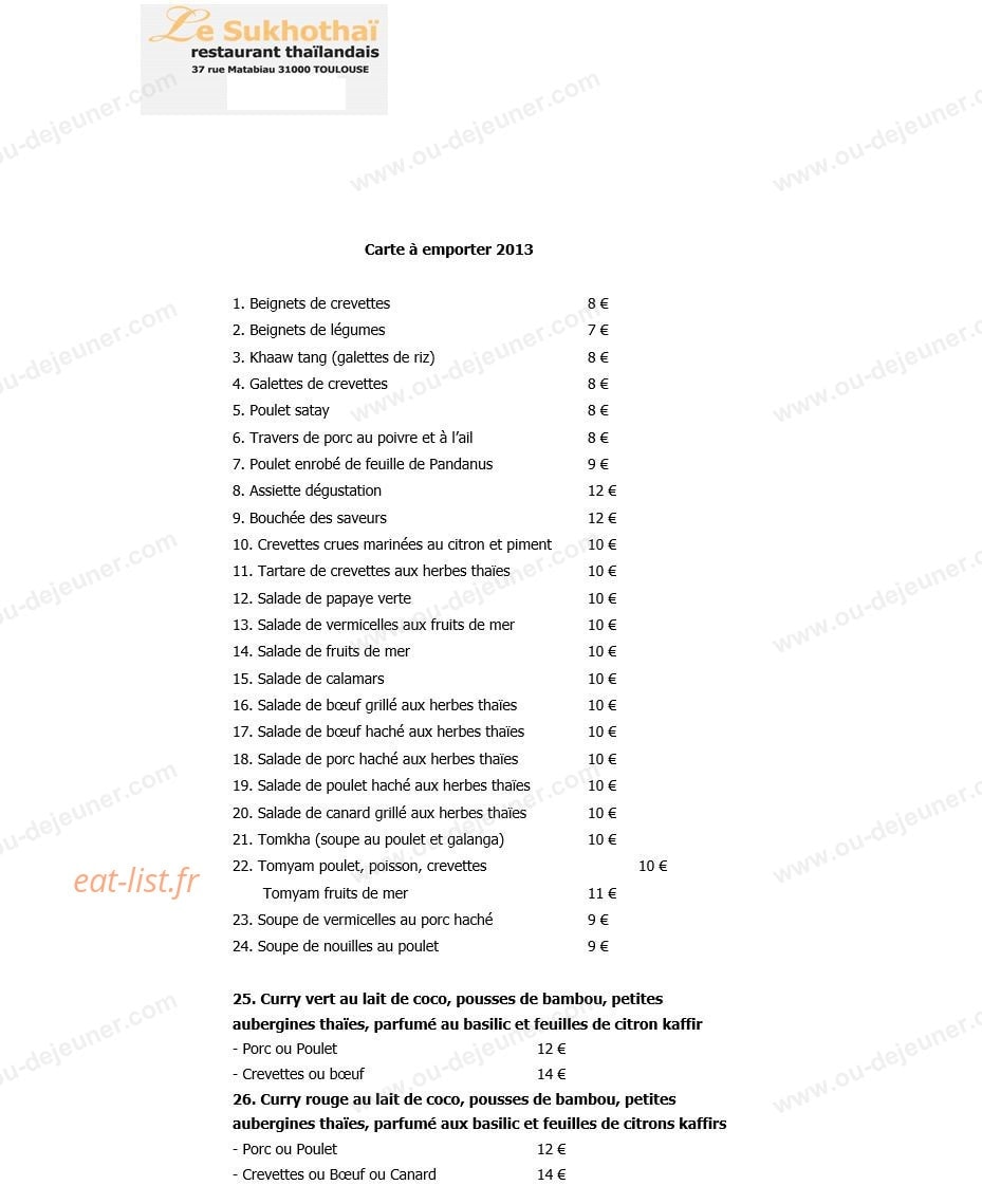 Le Sukhothai — carte page 6
