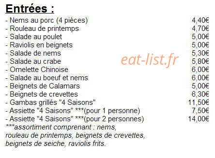 les 4saisons — carte page 1