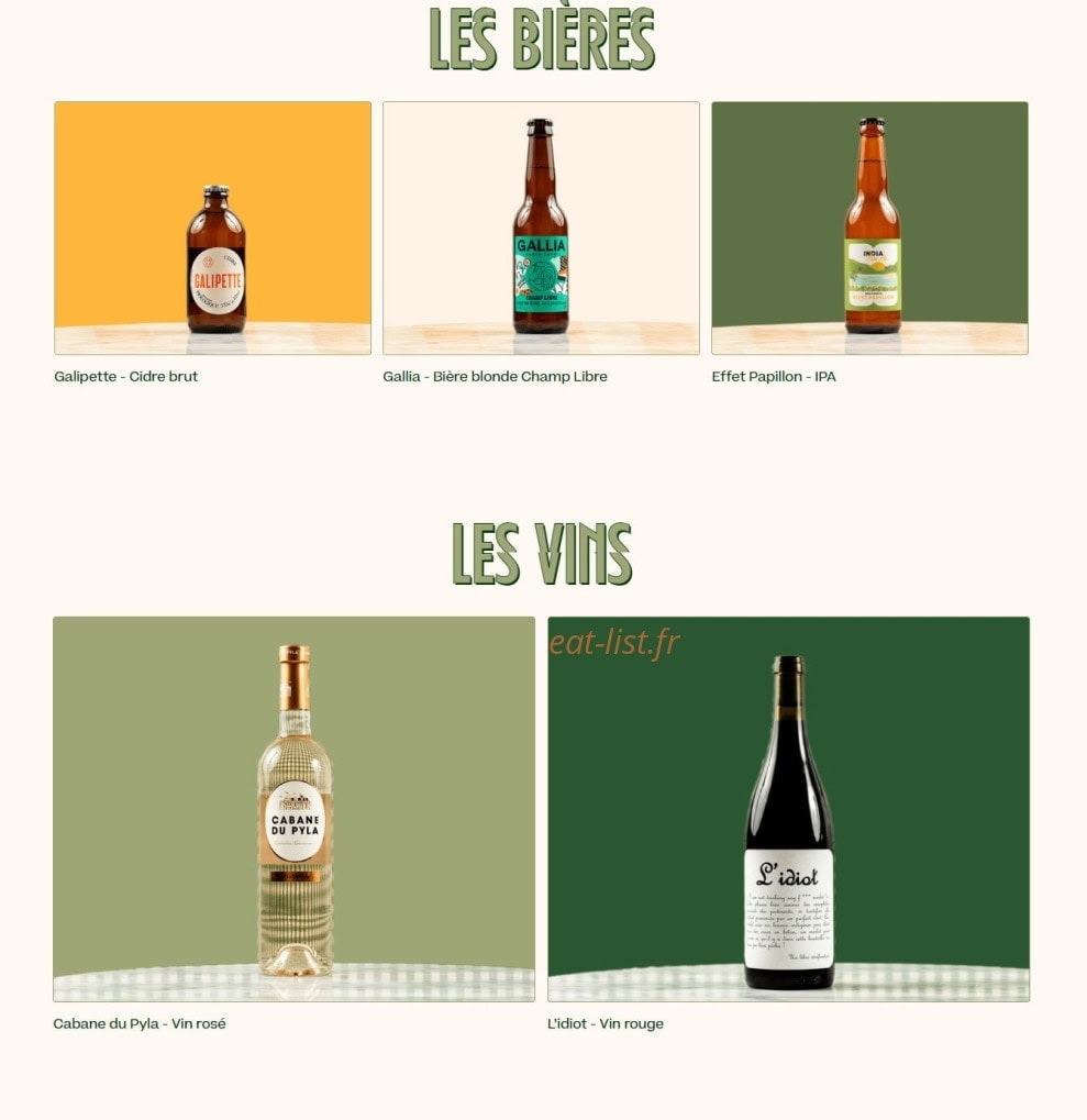 Les Burgers de Colette — carte page 4