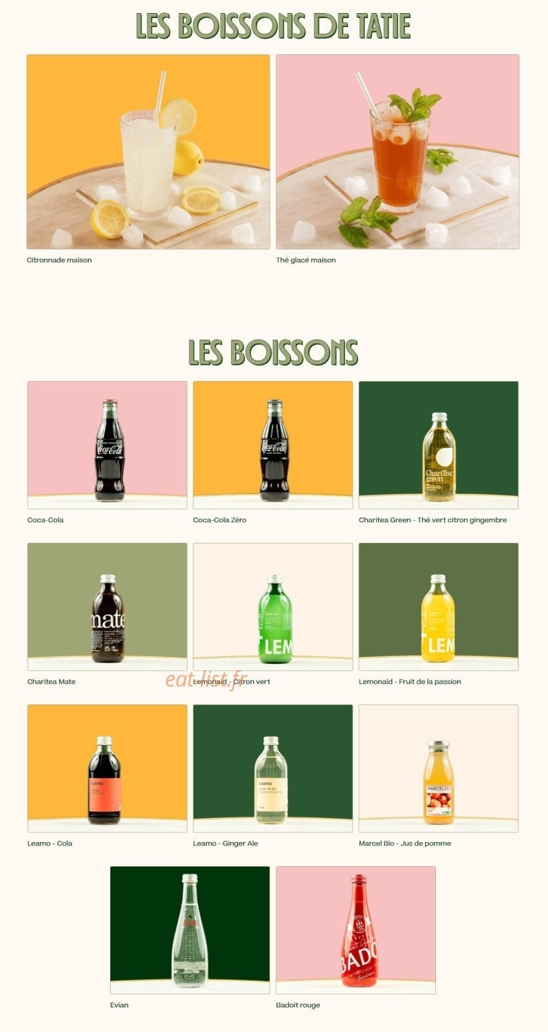 Les Burgers de Colette — carte page 3