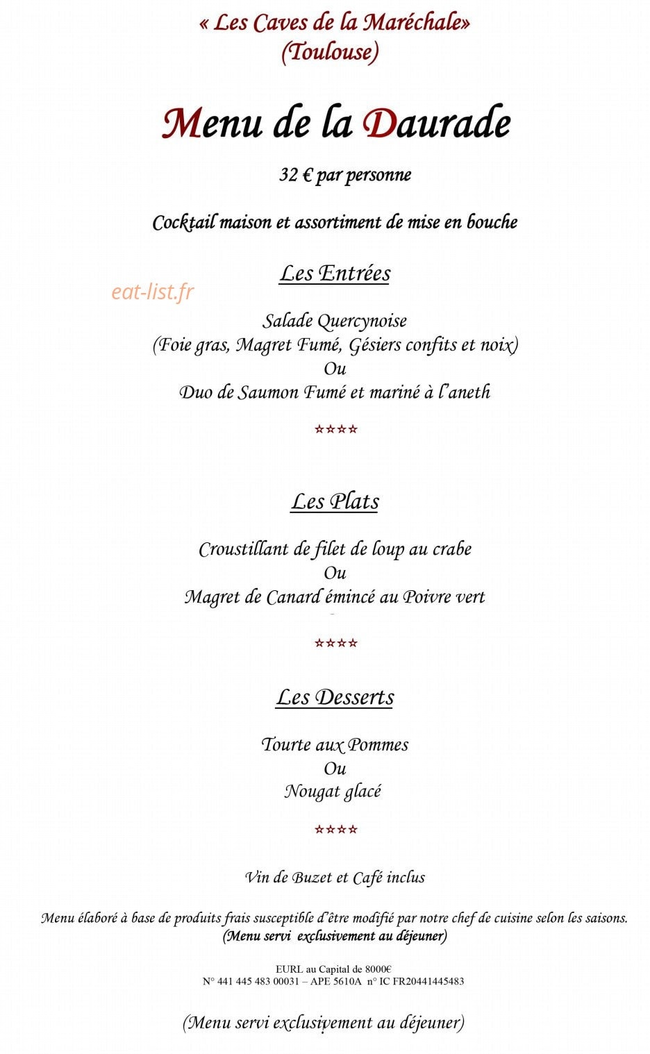 Les caves de la marechale — carte page 12