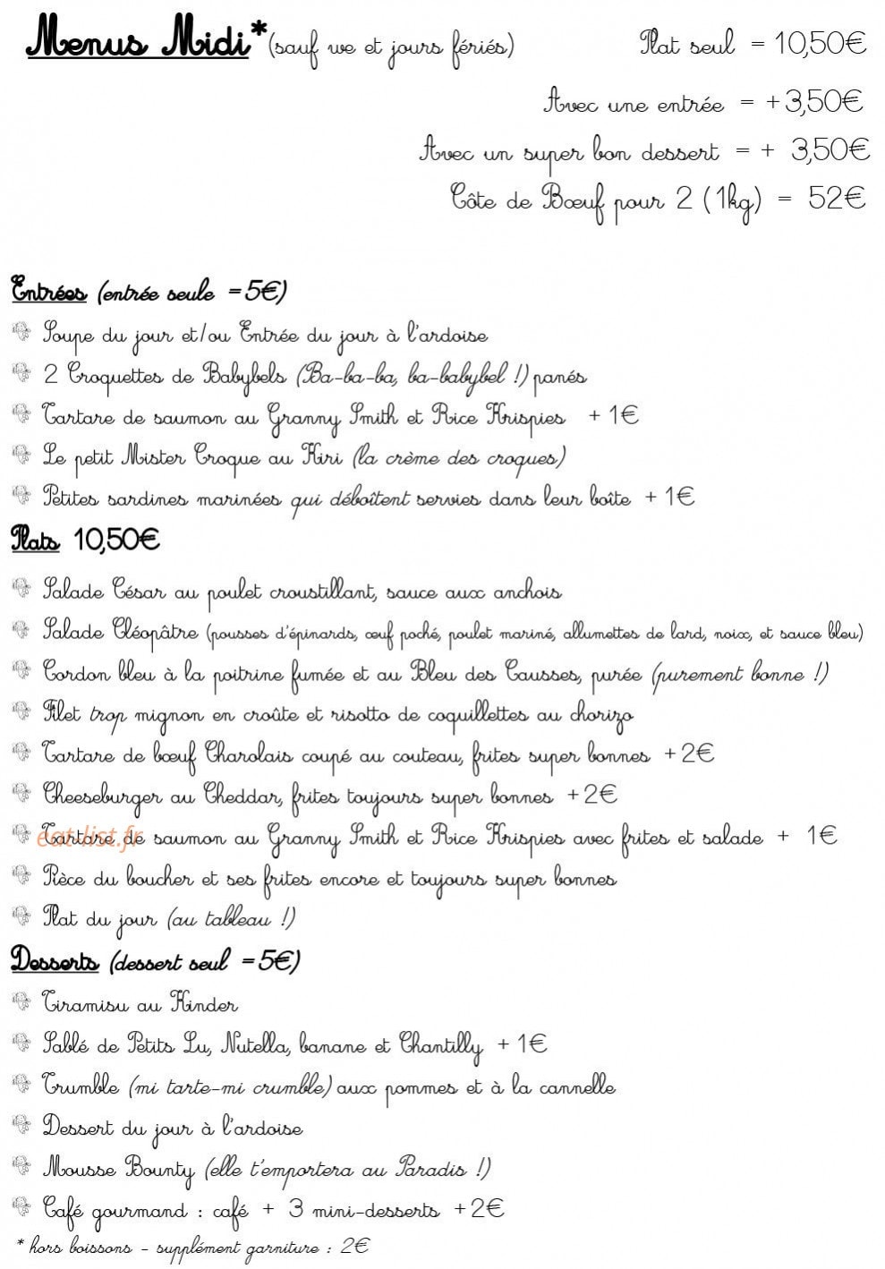 Les Fils à Maman — carte page 2