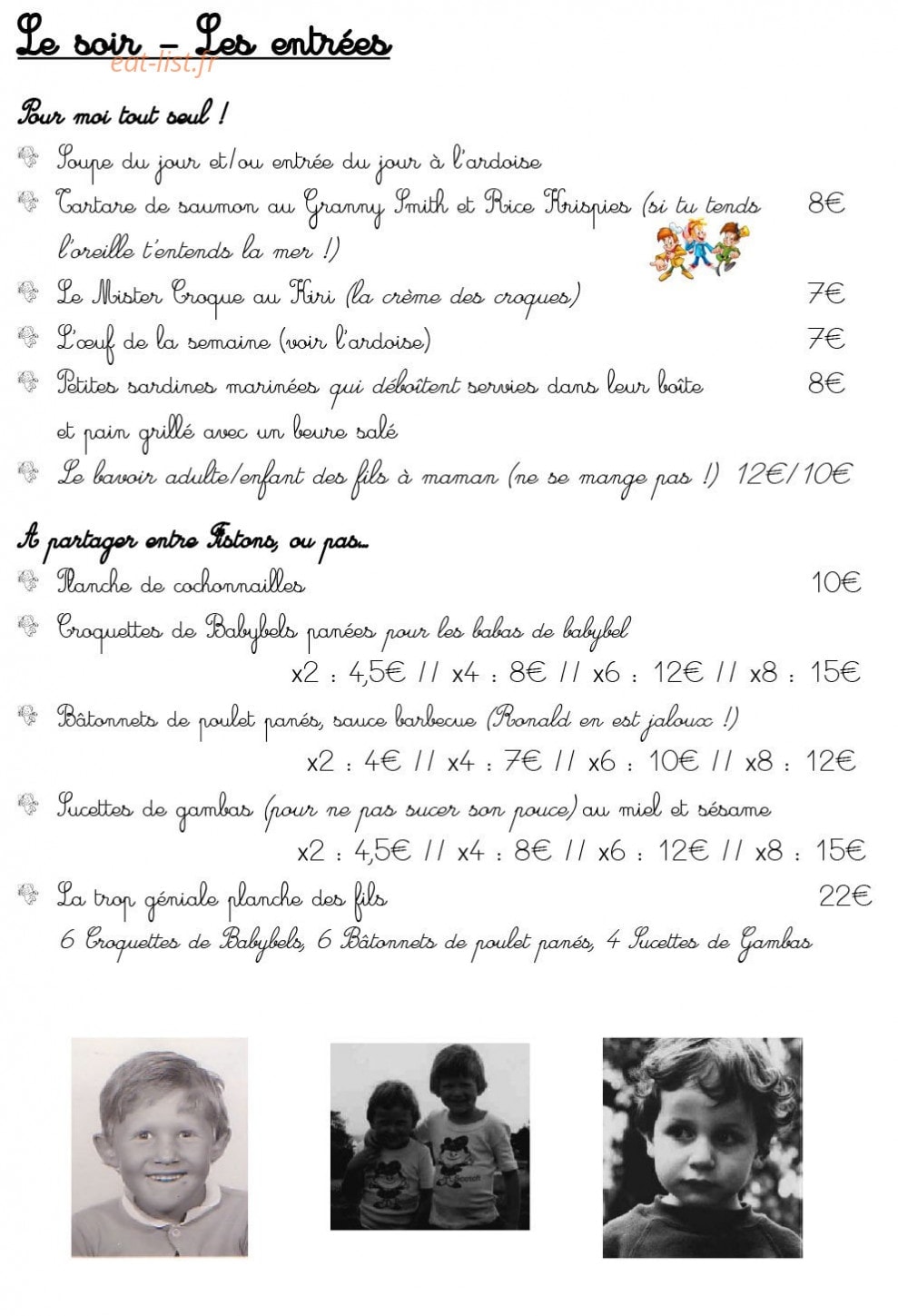 Les Fils à Maman — carte page 3
