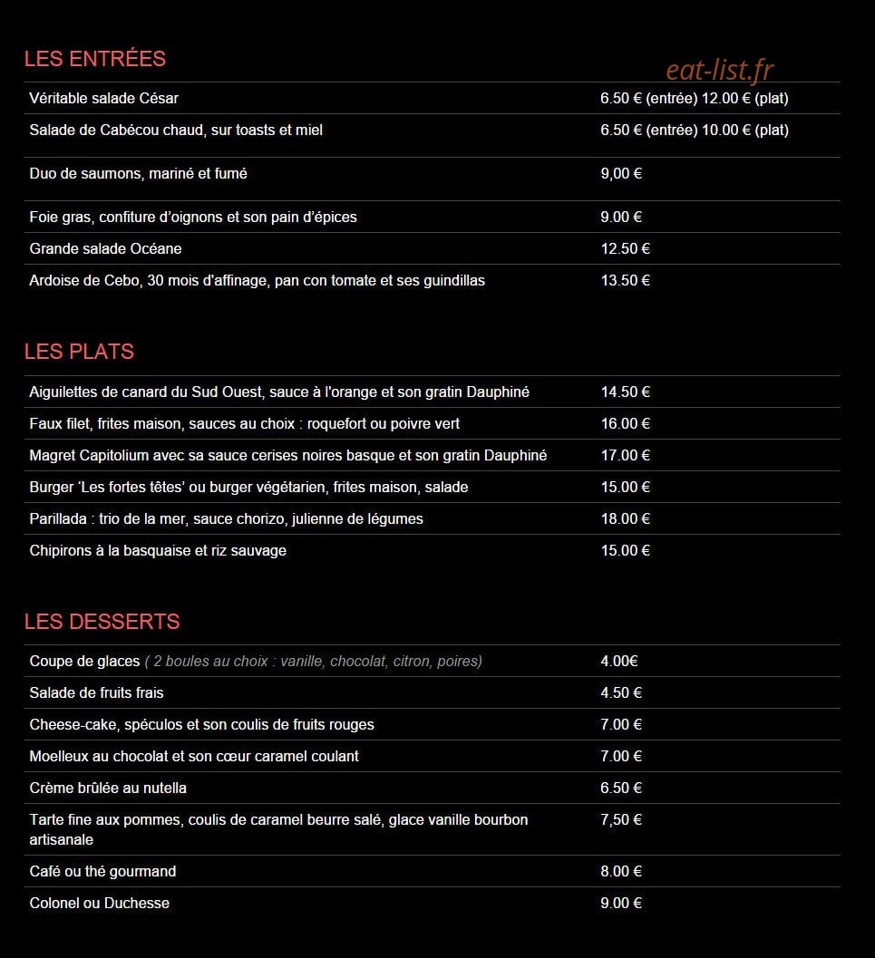 Les Fortes Têtes — carte page 1