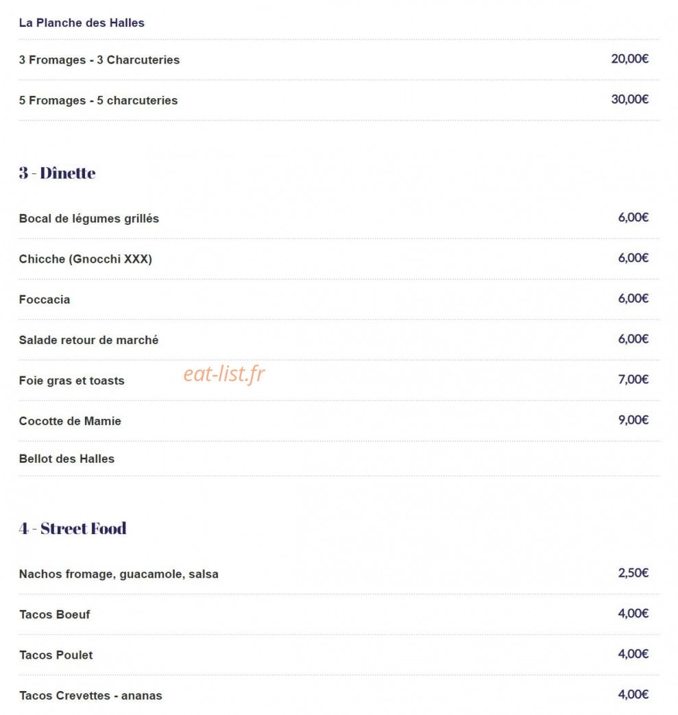 les Halles De La Cité — carte page 3