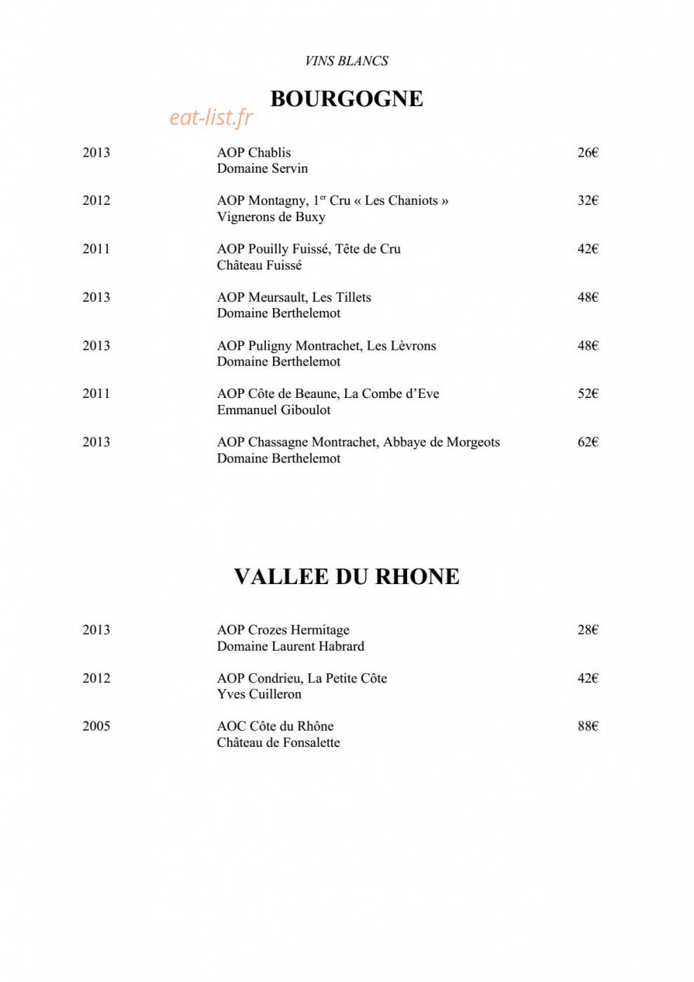 Les Jardins de l'Olympe — carte page 8